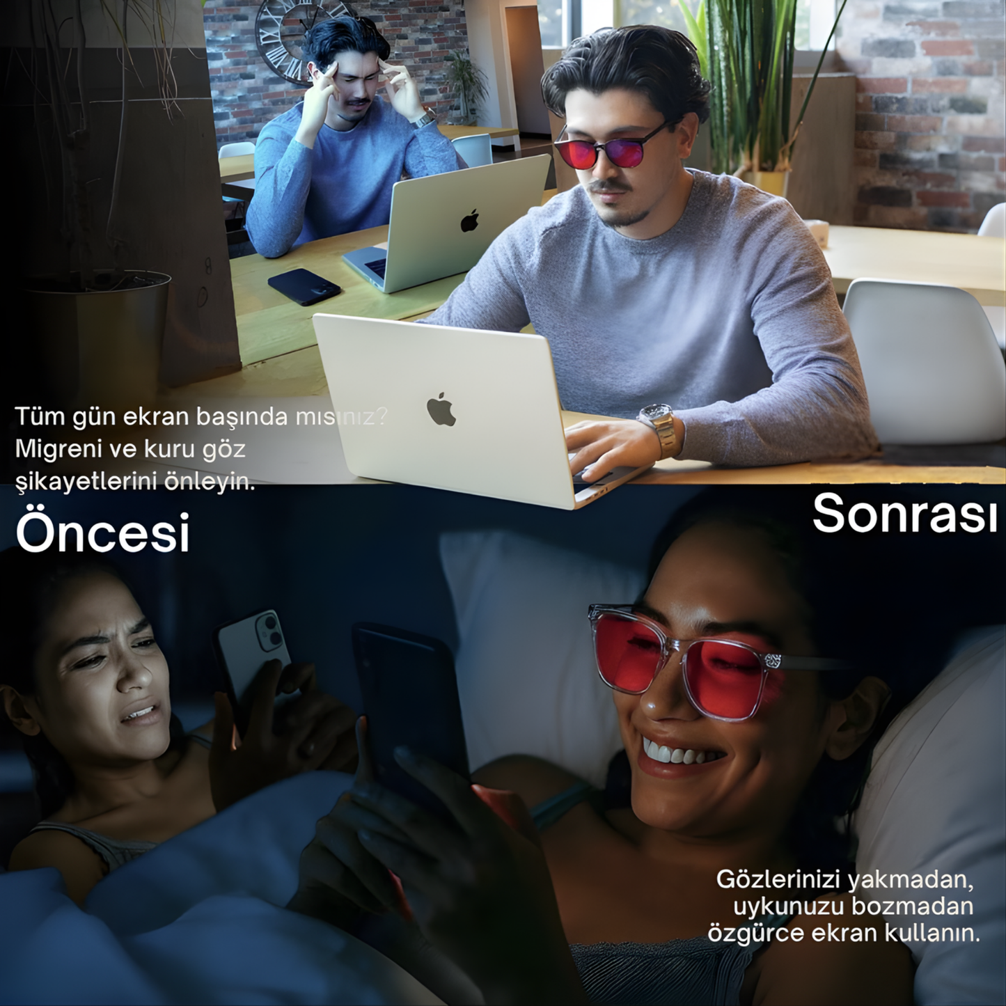 VELONBLUE® | Unisex Mavi Işık Filtreli Gözlük